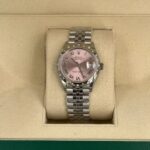 Rolex Datejust m278344-0021/0022 Pink Dial 31mm Domed Diamond Oyster Watch - Image 10