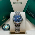 Rolex Datejust m278274-0033/0034 Bright Blue Dial 31mm Fluted Bezel Oyster Bracelet - Image 10