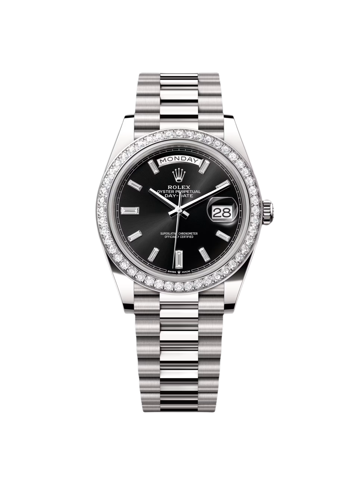 CE09C3CC-DD15-BA0B-E5AC-8278B8D94364.png Rolex Day-Date 40mm 228349RBR-0003 Bright Black Dial President Bracelet - Image 1