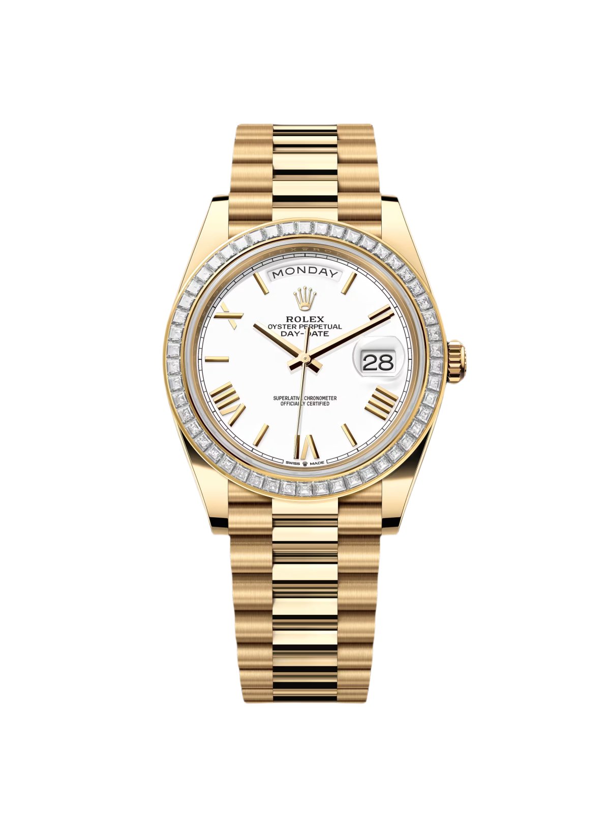 CEB267F9-1702-DC67-10F1-02DCB629F9A4.png Rolex Day-Date 40mm 228398TBR-0033 White Dial President Watch - Image 1