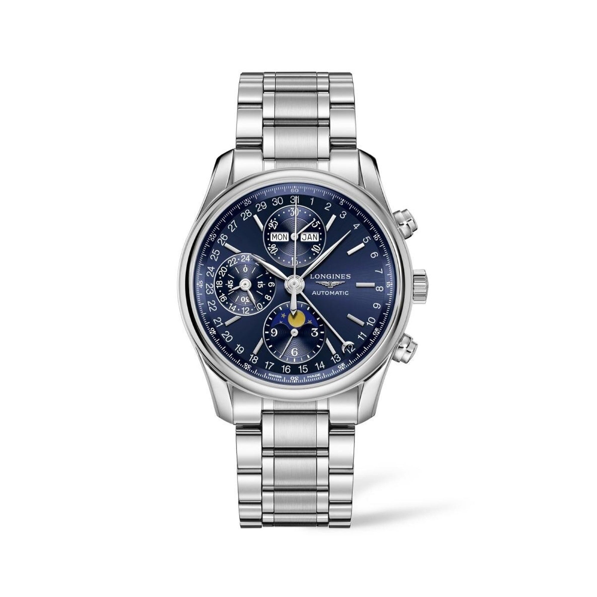 CEBEE9CF-785F-463B-5627-F74B9C198A9C.jpg Longines Men's L2.673.4.92.6 Master Collection Chronograph Stainless Steel Watch - Image 1