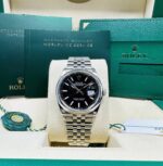 Rolex  Datejust 36mm 126200 Stainless Steel Black Dial Jubilee Watch - Image 3