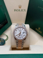 Rolex  Datejust 36mm 126281 Silver Palm Motif Diamond Dial Oyster Bracelet - Image 3