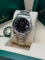 Rolex  Datejust 41mm 126334 Black Diamond Oyster Stainless Steel Mens Watch - Image 5