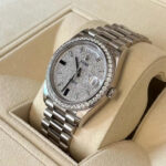 Rolex 228349RBR-0036 Day-Date 40mm 18k White Gold Paved With Diamonds Watch - Image 4