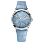 Omega De Ville Trésor quartz blue dial blue leather strap 36mm 428.18.36.60.03.002