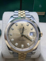 Rolex Datejust 41mm 126303 Champagne Diamond Jubilee Steel and Yellow Gold Mens Watch - Image 3