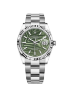 Rolex  Datejust 36mm 126234 Olive Green Palm Motif Dial Jubilee Stainless Steel Watch - Image 2