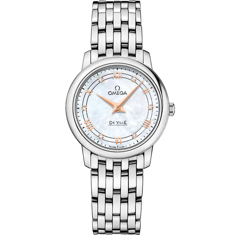 D2FE3ED6-4B7D-D2E0-5276-E0491E122134.png Omega De Ville Prestige 27.4 mm White Dial Stainless Steel Bracelet 424.10.27.60.55.001 - Image 1