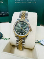 Rolex Datejust m278273-0029/0030 31mm Olive Green Dial Stainless Steel and Yellow Gold Oyster Watch - Image 7