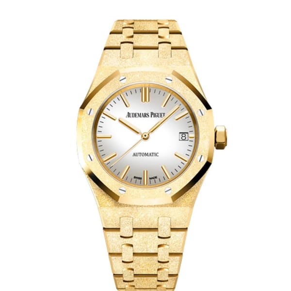 D4001A57-4AE7-B169-B66E-85A5C6388049.jpg Audemars Piguet Royal Oak Frosted Gold Selfwinding Ref. # 15454BA.GG.1259BA.02 - Image 1