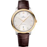 Omega De Ville Prestige 40mm Silver Dial with Diamonds Stainless Steel and 18k Yellow Gold Strap 434.23.40.20.52.001