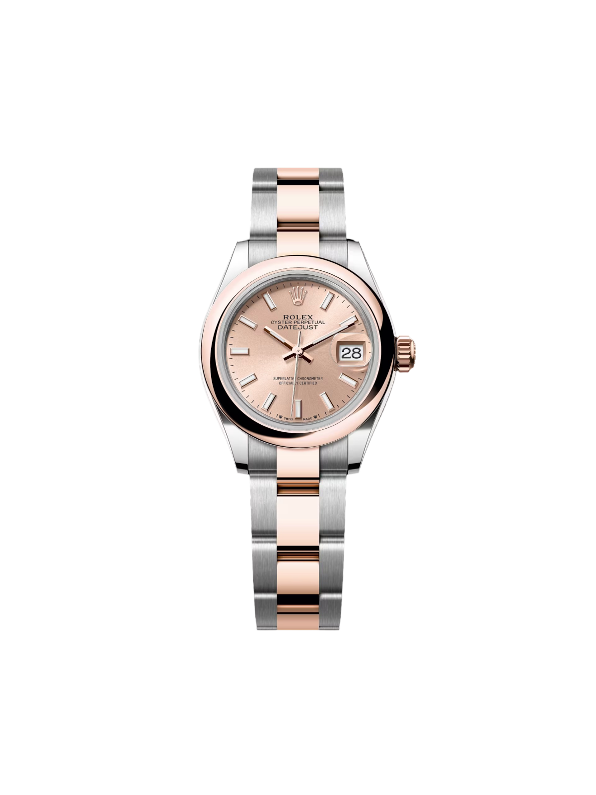 D42C7A77-0865-F49E-15E9-570D96A716A2.png Rolex Lady-Datejust 28mm 279161 Rose Stick Dial, Two Tone Stainless Steel & 18K Rose Gold Oyster Bracelet Women's Watch - Image 1