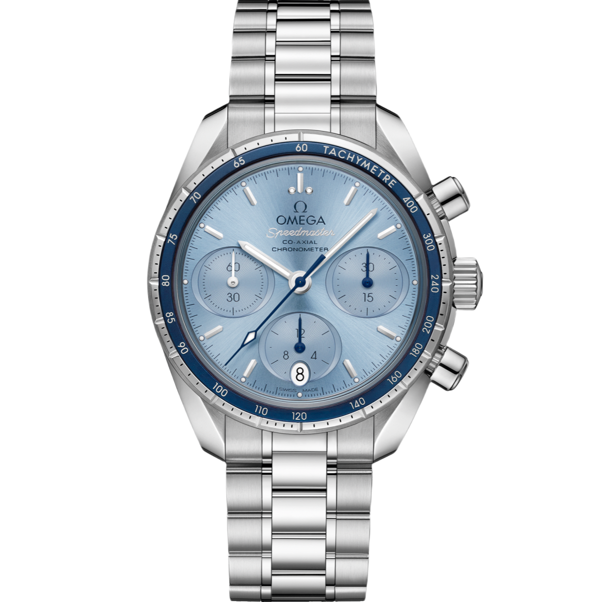 D48C8795-4A5D-4786-2EF3-D00329909DB5.png Omega Speedmaster 38 Blue Dial 38mm Stainless Steel Bracelet 324.30.38.50.03.001 - Image 1