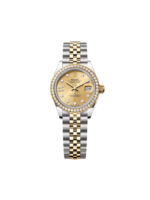 Rolex Lady-Datejust 28mm 279383RBR Champagne Diamond Dial Yellow Rolesor Oyster Bracelet