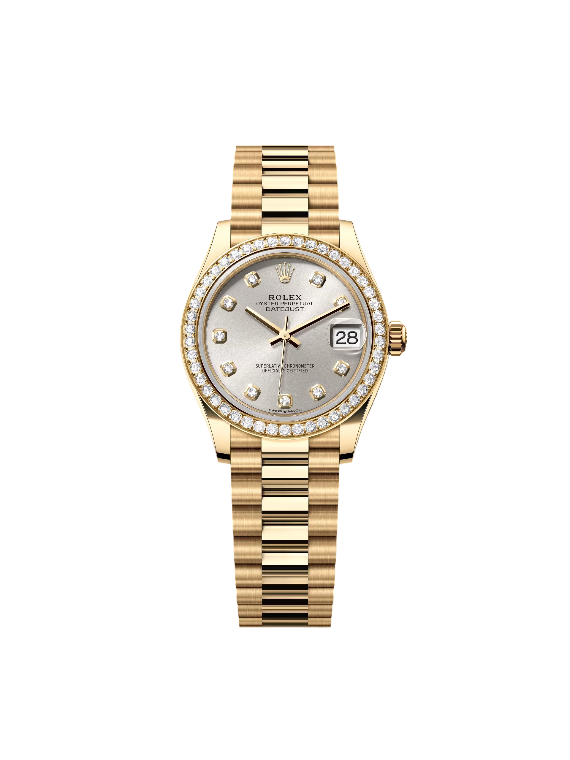 D4E20777-238F-F984-365C-FD9EB305867A.png Rolex Datejust m278288RBR-0028 Silver 31mm Dial President Bracelet Watch - Image 1
