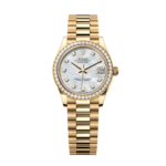 Rolex Datejust m278288RBR-0006 White Mother-of-Pearl 31mm Dial President Bracelet Watch