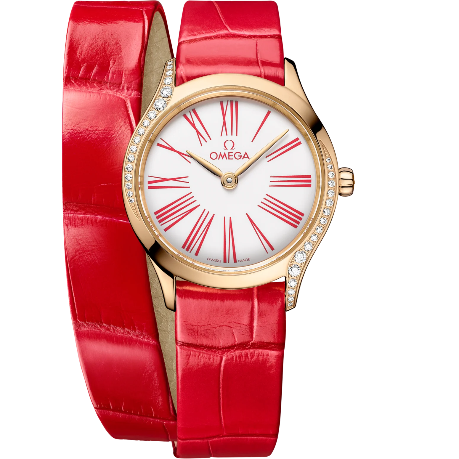 D6A85469-5BCC-6219-BE1E-E9FCE1BF4F2C.png Omega De Ville Mini Trésor 26mm White Dial with Diamonds Moonshine™ 18k Rose Gold Strap 428.58.26.60.04.003 - Image 1