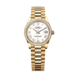 Rolex Datejust m278288RBR-0009 White 31mm Dial President Bracelet Watch