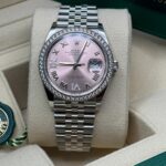 Rolex  Datejust 36mm 126284 Pink Dial Jubilee Bracelet - Image 9