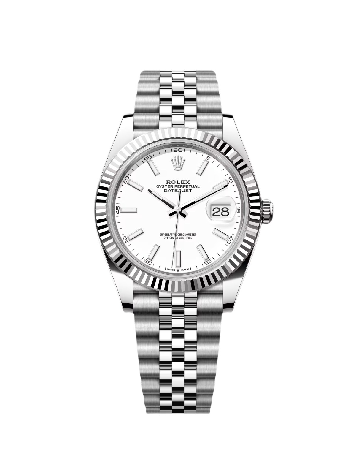 D81C48A9-900A-CE4B-ECD4-2A5B107635B3.png Rolex Datejust 41mm White Index Oyster Stainless Steel Men’s Watch - 126334 - Image 1