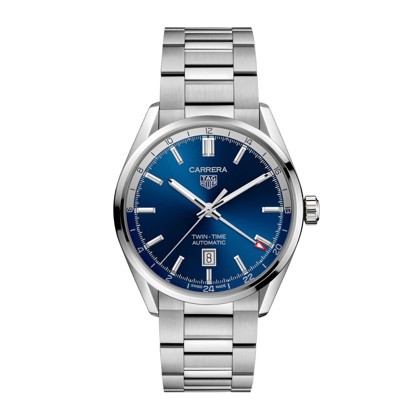 D865824A-3204-C1FD-ECF3-0EE7355A18C0.jpg TAG Heuer Carrera Three-Hand Twin-Time 41mm Automatic Mens Watch WBN201A.BA0640 - Image 1