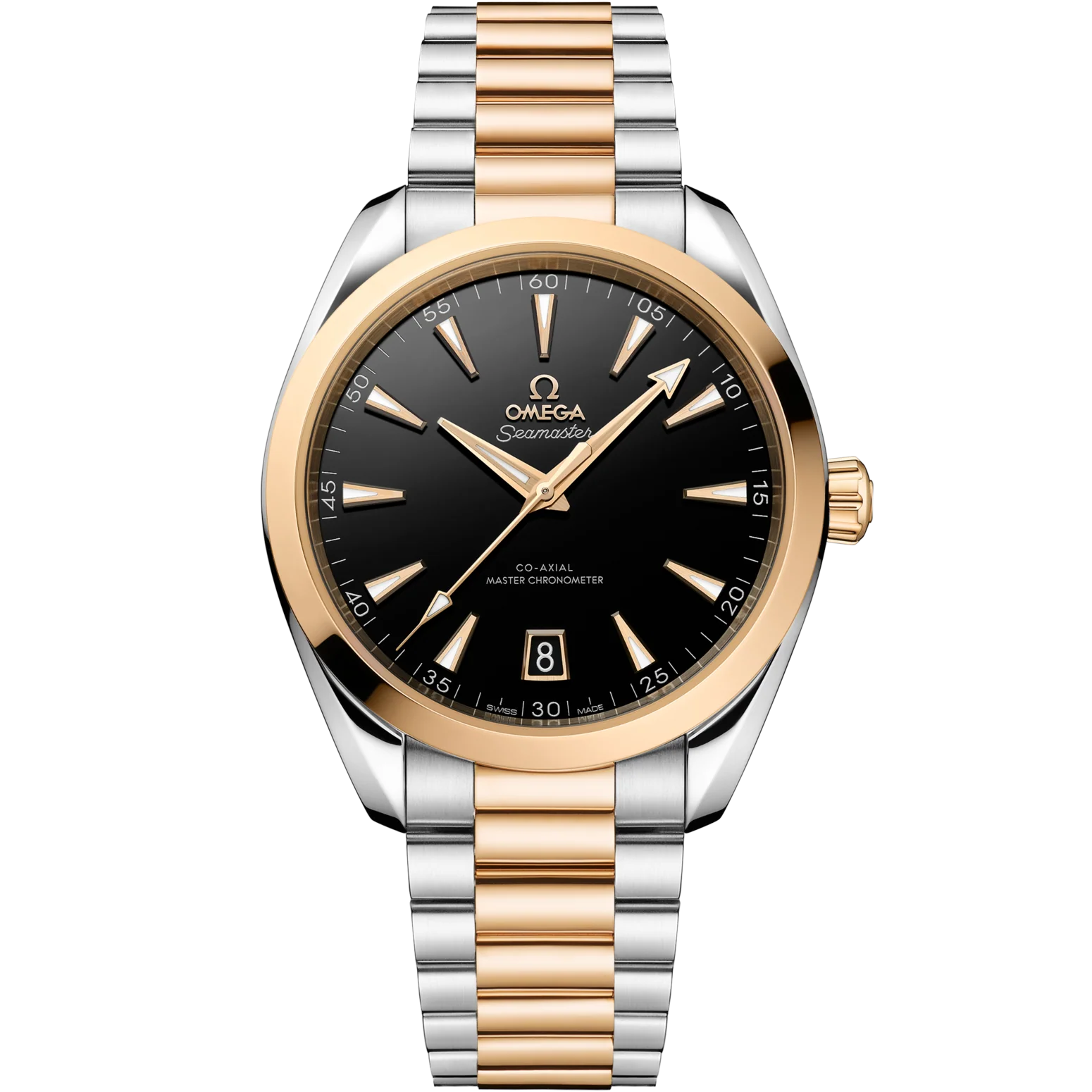D90683C1-6192-839A-7506-41E03B288D62.png Omega Seamaster Aqua Terra 150M 41mm Black Dial Stainless Steel and Sedna™ 18k Yellow Gold Bracelet 220.20.41.21.01.001 - Image 1