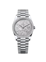 Rolex Day-Date 40mm 228396TBR-0027 Meteoriate Baguette Diamond Dial and Bezel Watch