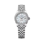 Rolex Lady-Datejust 28mm 279384RBR White Mother-of-Pearl Dial Oyster Bracelet