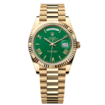 Rolex Day-Date President 40mm Yellow Gold Green Roman Money Dial - 228238