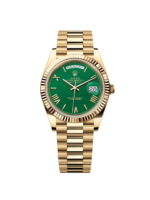 Rolex Day-Date President 40mm Yellow Gold Green Roman Money Dial - 228238