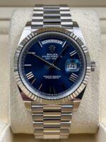 Rolex  Day-Date President 40mm White Gold Blue Roman Dial - 228239 - Image 2