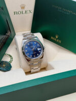 Rolex  Datejust 41mm 126334 Blue Diamond Oyster Stainless Steel Mens Watch - Image 4