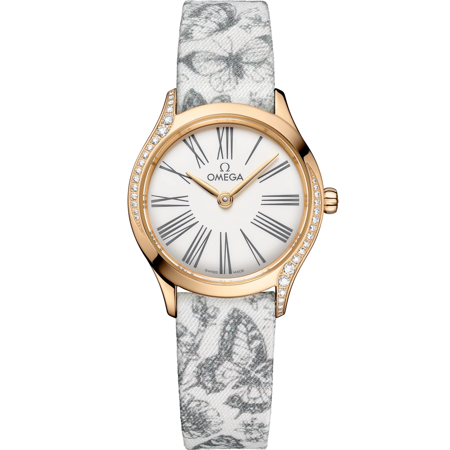 DA7CEAEF-9D89-9980-619E-F5E305A29760.png Omega De Ville Mini Trésor 26mm White Dial with Diamonds Moonshine™ 18k Rose Gold Strap 428.57.26.60.04.002 - Image 1