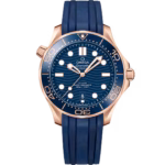 Omega Seamaster Diver 300M 42mm Blue Dial Sedna™ 18k Rose Gold Strap 210.62.42.20.03.001