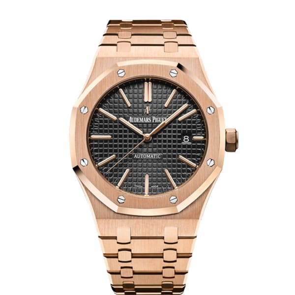 DB0A5034-D30A-15DB-023D-5296B1A26FEA.jpg Audemars Piguet Royal Oak Selfwinding with Black Dial 41mm 18k Rose Gold Watch 15400OR.OO.1220OR.01 - Image 1