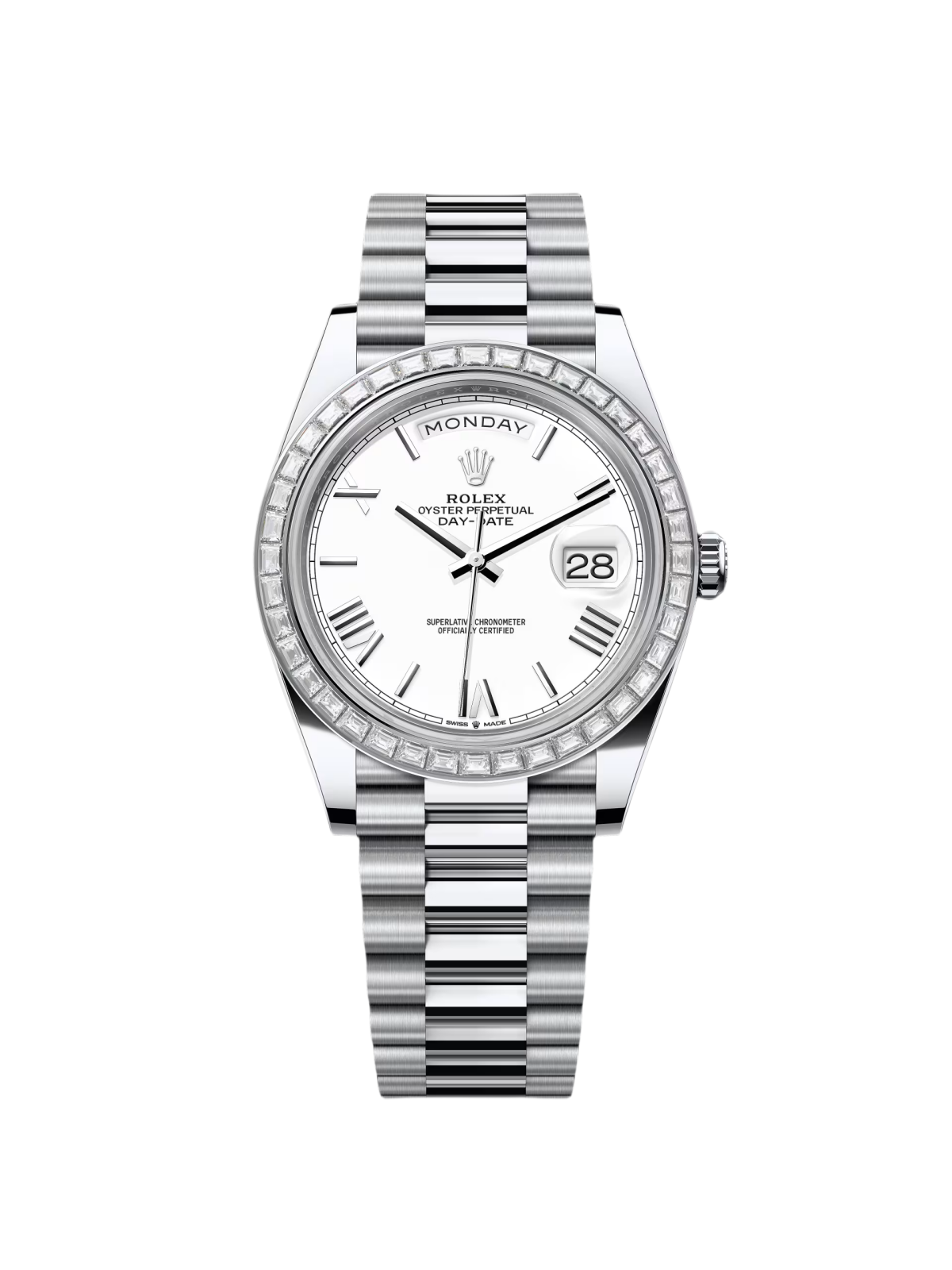 DB350D1E-73D9-AFFC-E1BD-B5BF6550C0B9.png Rolex Day-Date 40mm 228396TBR-0018 White Roman Dial - Image 1