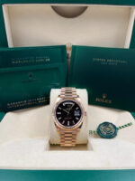 Rolex  Day-Date President 40mm Everose Eisenkiesel Diamond Baguette Dial - 228235 - Image 8