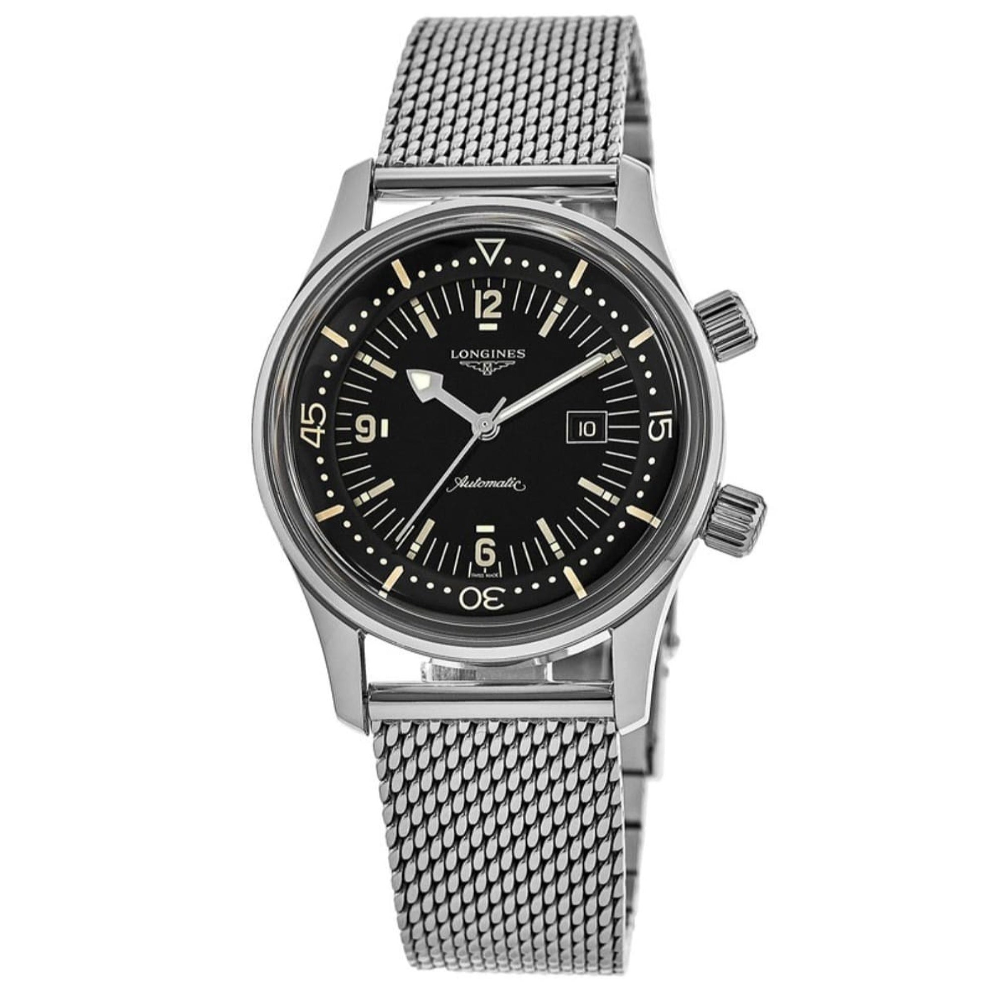 DBC61DF6-9030-276E-00FC-BE5146E117A9.jpg Longines Women's L3.374.4.50.6 Legend Diver Stainless Steel Watch - Image 1