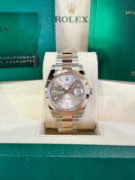 Rolex Datejust 41mm 126301 Sundust Index Oyster Steel and Everose Gold Watch - Image 3