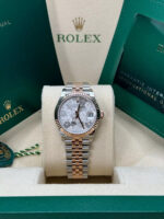 Rolex Datejust m278271-0031/0032 Silver Floral Motif 31mm Dial Oyster Bracelet Watch - Image 3