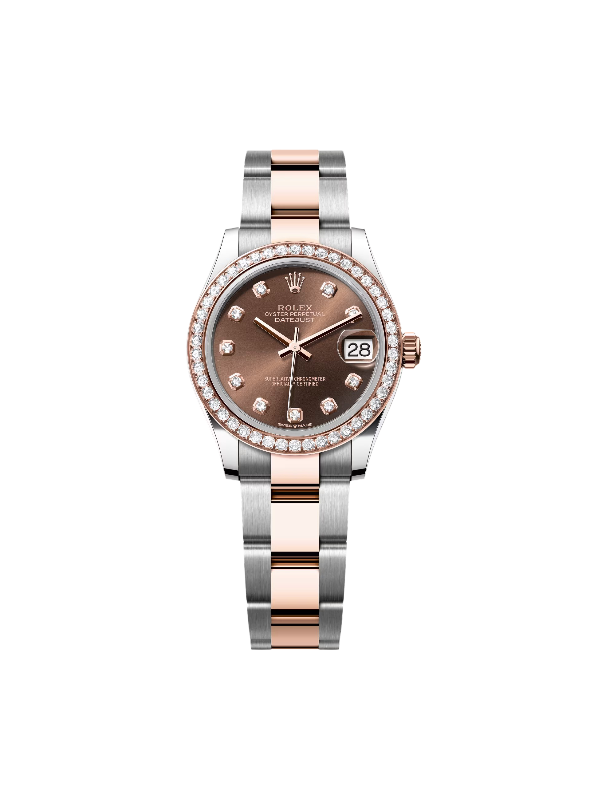 DD72292B-6EB2-1F82-3DD6-08EA7B2CADA4.png Rolex Datejust m278381-0027/0028 Chocolate Diamond 31mm Dial Diamond-Set Bezel and Oyster Bracelet Watch - Image 1