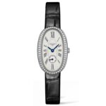Longines Women's L23060710 Symphonette Diamond Black Leather Watch
