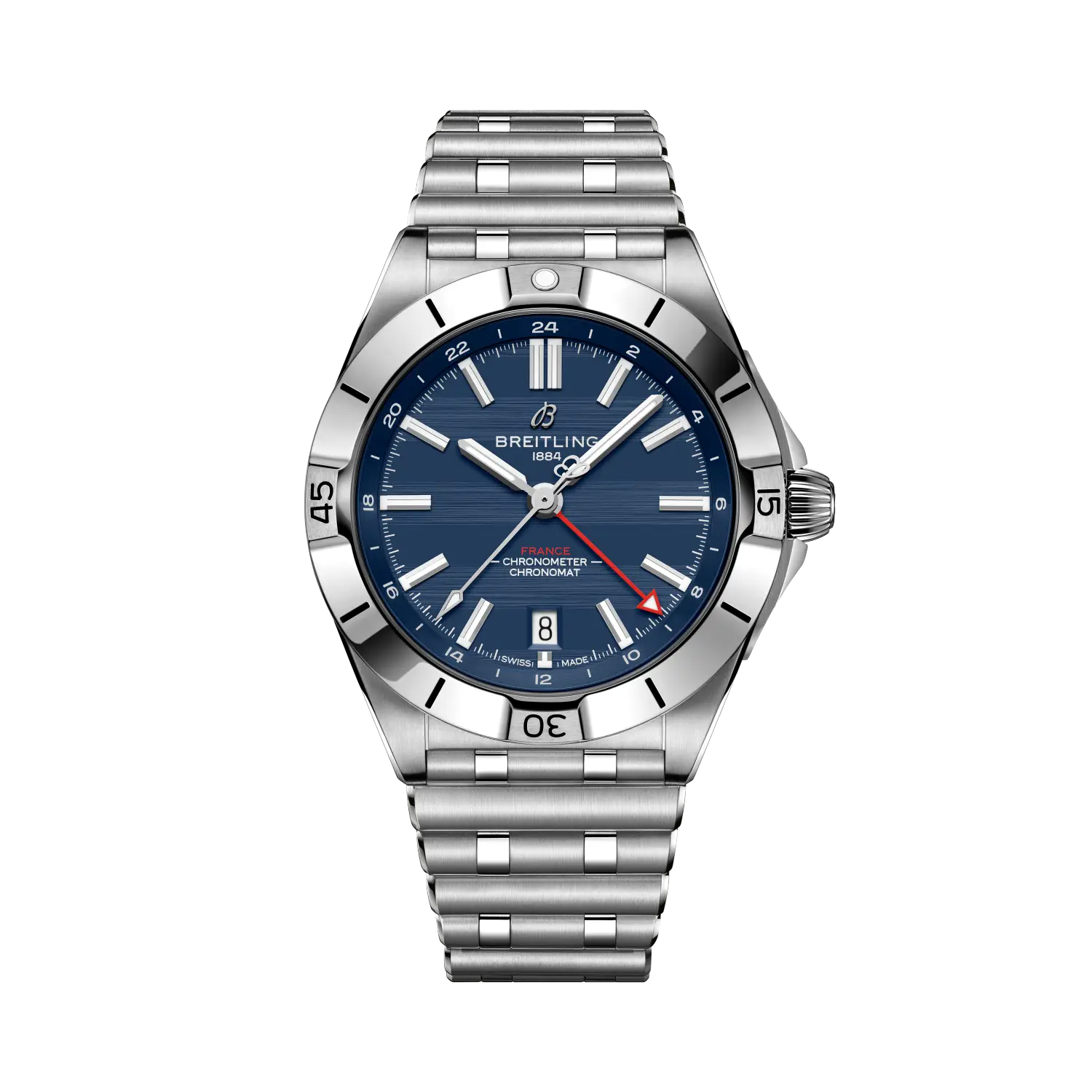 DE2DD2FE-4E34-2522-23C5-FFA339BB2042.png Breitling Chronomat Automatic GMT 40 Six Nations France A323989B1C1A1 - Image 1