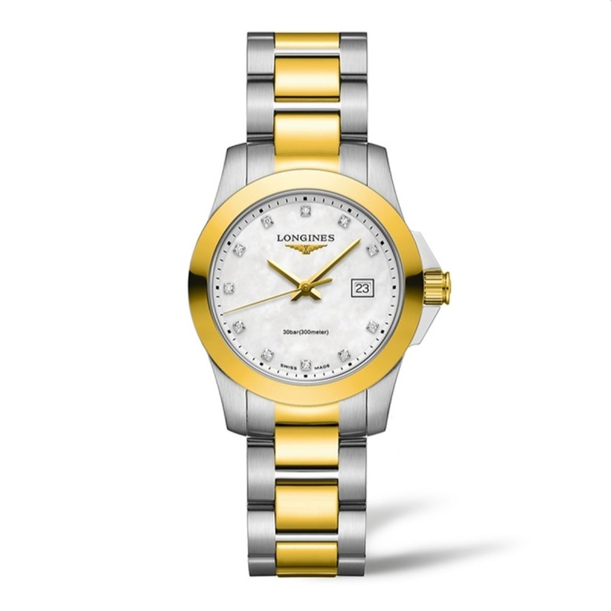 DE35CE17-CB40-61D8-5900-D54389C81DE6.jpg Longines Women's L3.376.3.87.7 Conquest Two-Tone Stainless Steel Watch - Image 1
