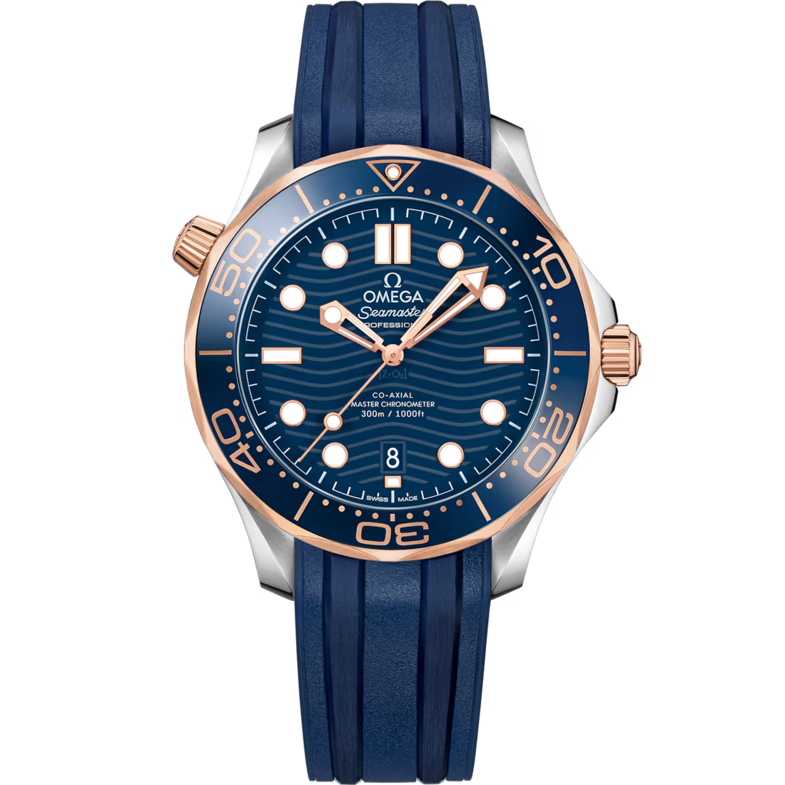 DE857F83-2EBA-48E0-C2A0-DF84F491B783.avif Omega Seamaster Diver 300M 42mm Blue Dial Stainless Steel and Sedna™ 18k Rose Gold Strap 210.22.42.20.03.002 - Image 1