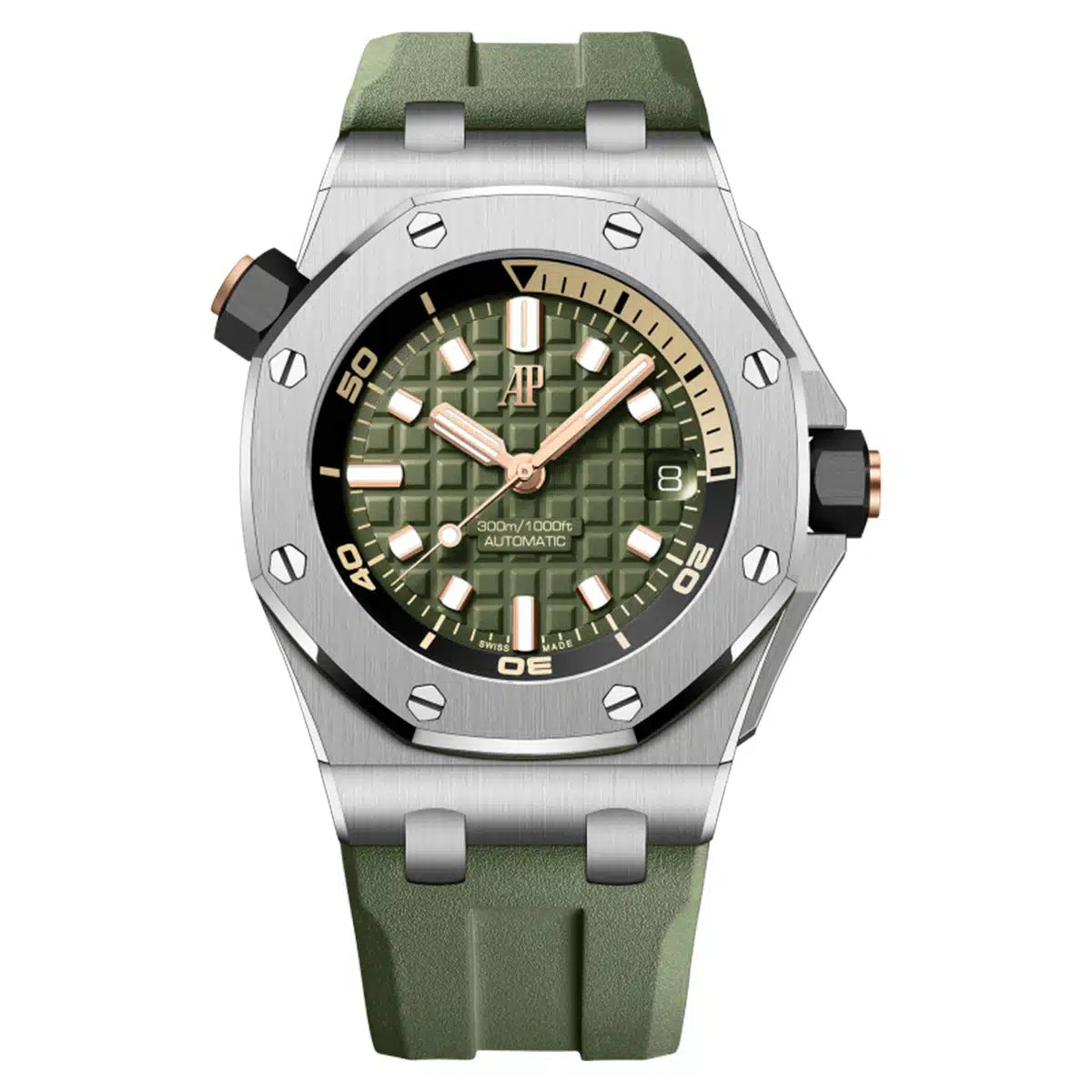 DFA1C1DE-B064-ADDA-334B-C67142475372.jpg Audemars Piguet Royal Oak Offshore Khaki green 42mm 15720ST.OO.A052CA.01 - Image 1