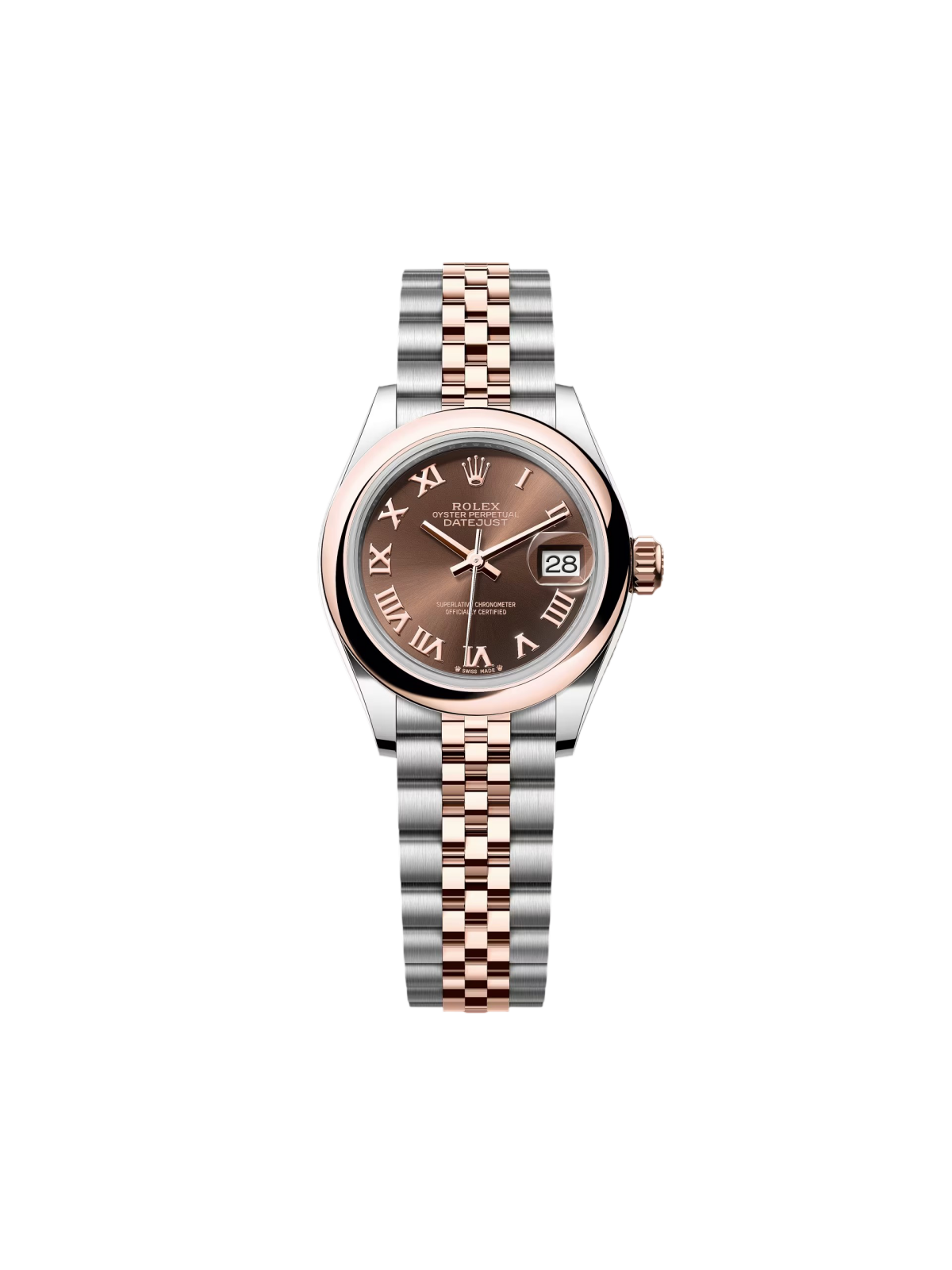 DFEB5927-1129-99AC-3000-C336763BBA55.png Rolex Lady-Datejust 28mm 279161 Chocolate Roman Dial, Two Tone Stainless Steel & 18K Rose Gold Oyster Bracelet Women's Watch - Image 1