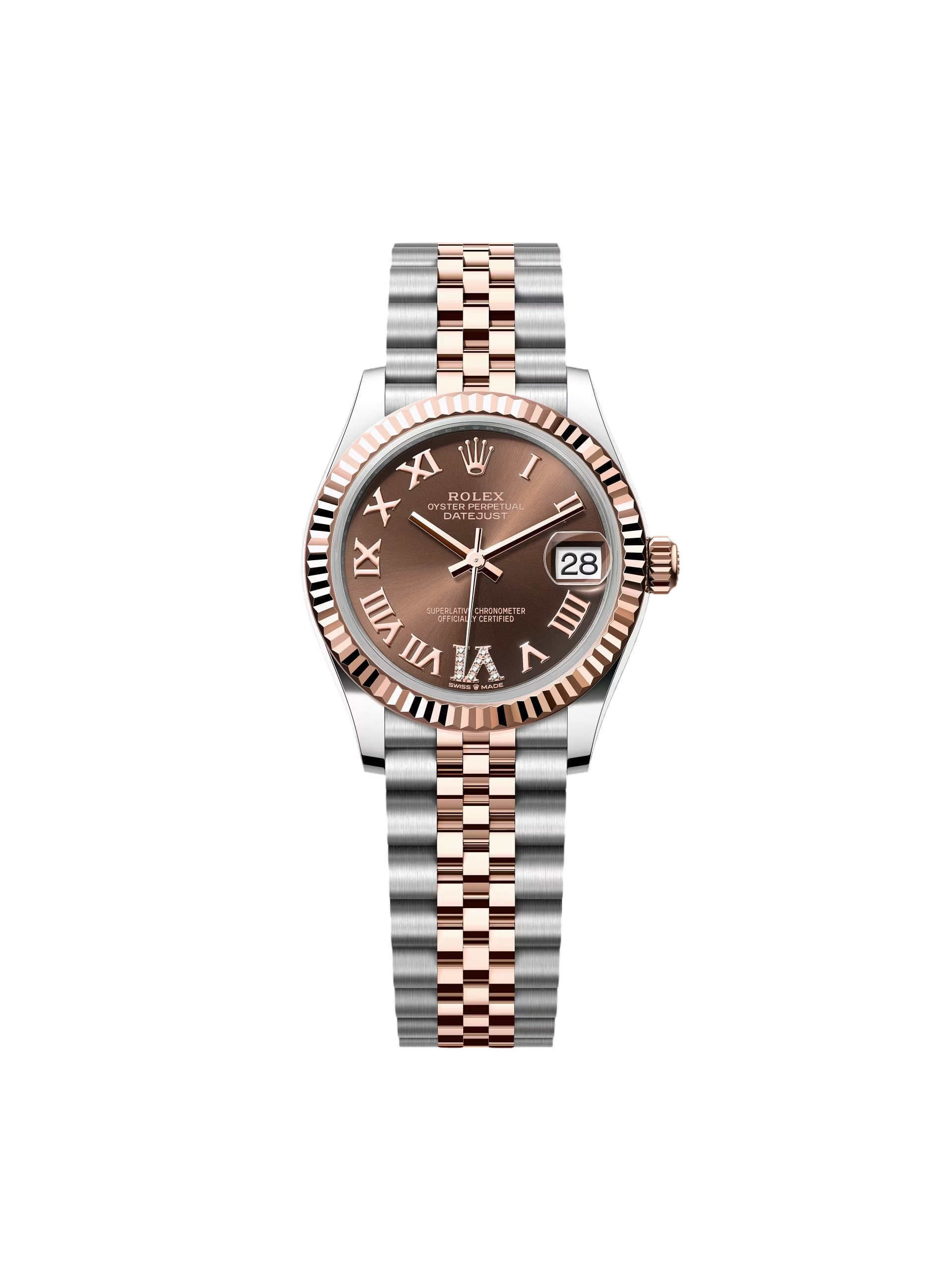 DFFF6911-1179-559F-4AC7-3943FD3DEF55.png Rolex Datejust m278271-0003/0004 Chocolate 31mm Dial Oyster Bracelet Watch - Image 1