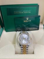 Rolex  Datejust 36mm 126283 Silver Dial Diamond Bezel Jubilee Bracelet Watch - Image 3